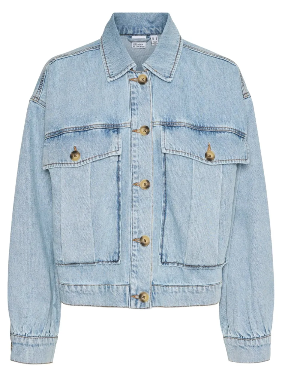 Vero Moda Silka Denimjakke, , XL Light Blue Denim