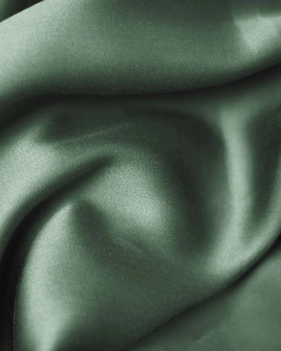 New Hairlust Silky Bamboo Pudebetræk, , 60x63 cm Olive Green