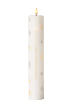 Outlet Sirius Sille Kalenderlys, , 29 cm Hvid/Guld/Sølv