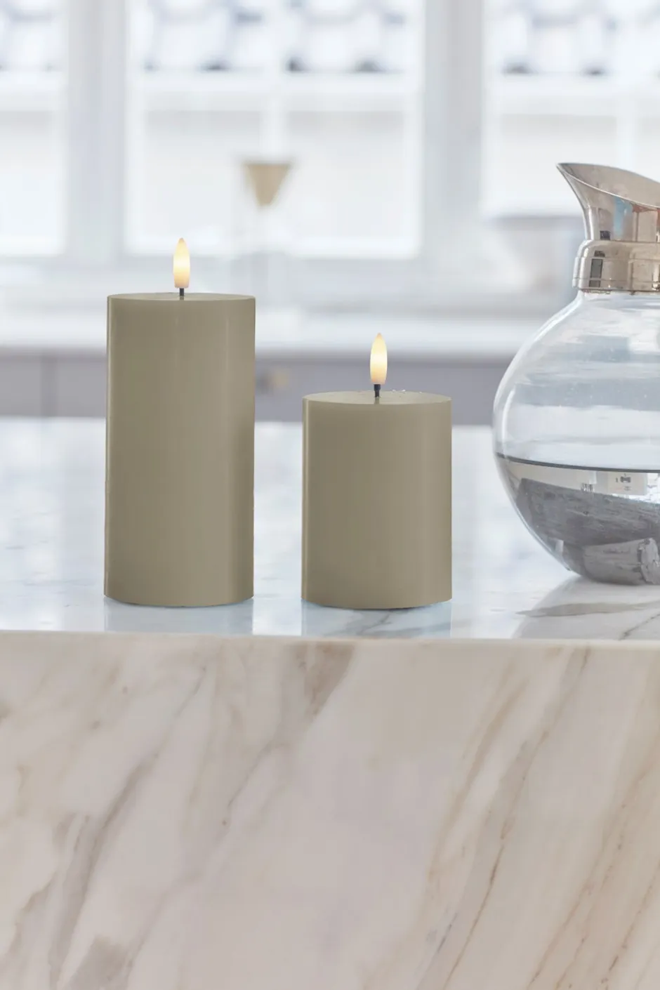 Clearance Sirius Sille LED Bloklys, Warm Grey