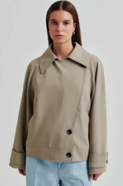 Second Female Silvie Trench Jakke, , XL Fallen Rock