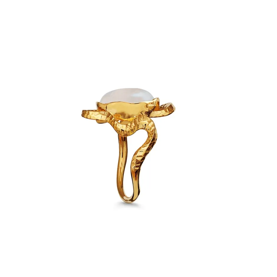 Discount Maanesten Siren Ring, , 55 Guld