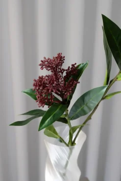 Best Bloom Objects Skimmia Berry Kunstig Blomst, Bordeaux