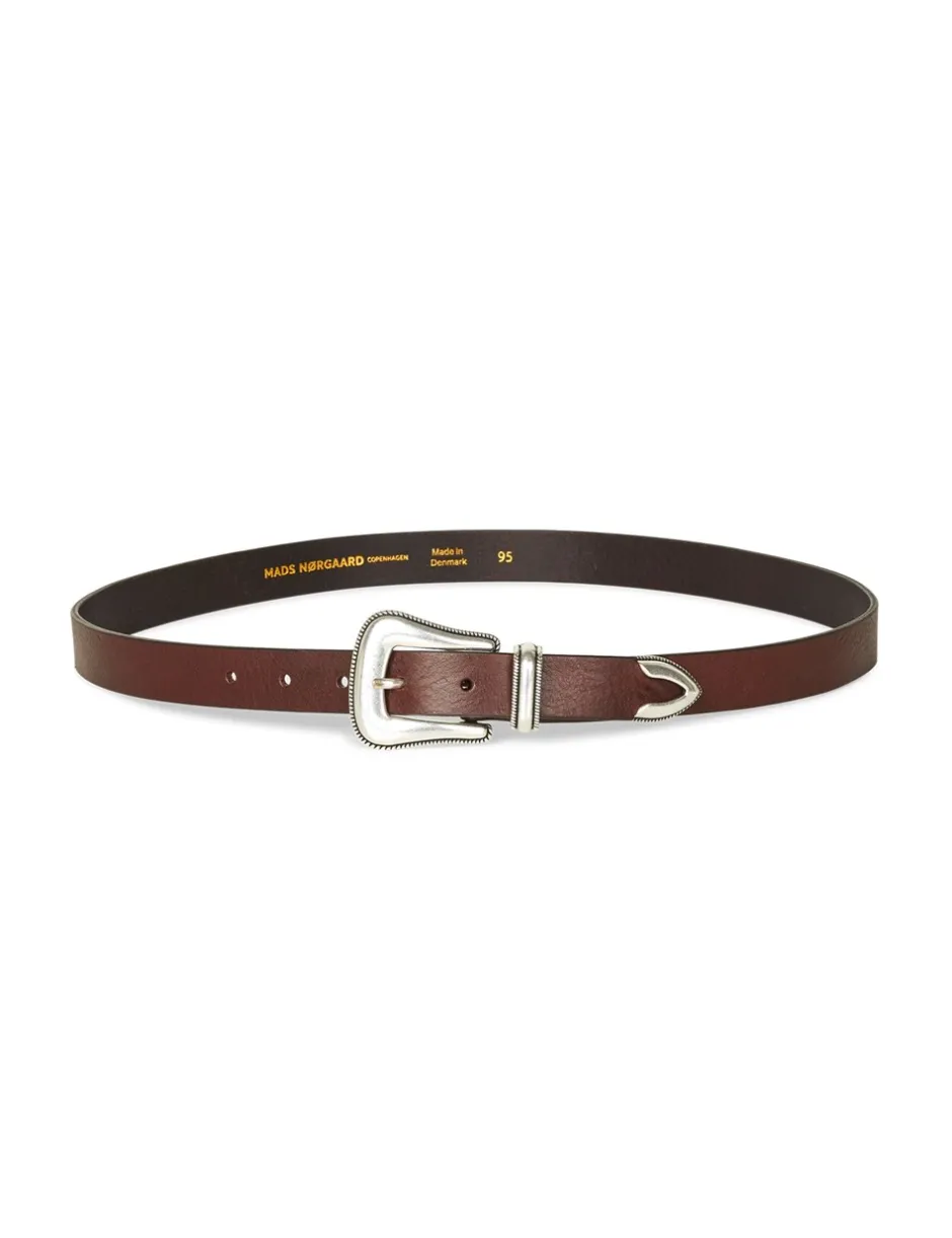 Discount Mads Nørgaard Skin Billy Bælte, , 95 cm Dark Brown