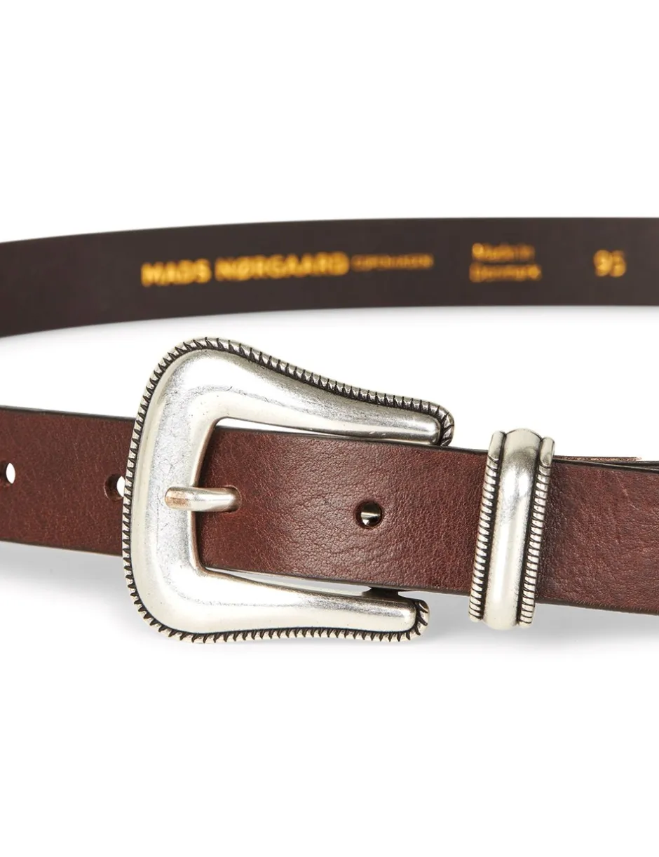 Discount Mads Nørgaard Skin Billy Bælte, , 95 cm Dark Brown
