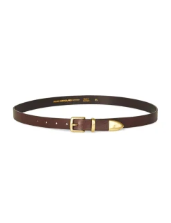 Outlet Mads Nørgaard Skin Jesse Bælte, , 95 cm Dark Brown