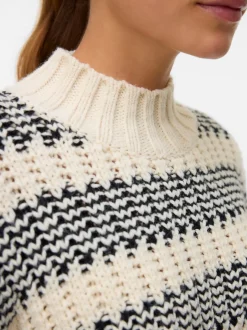 Outlet Vero Moda Skye Highneck Striktrøjer, , M Birch/Black