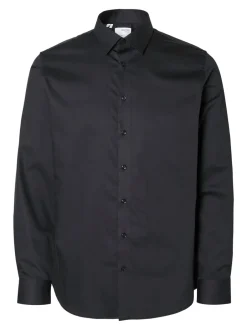 Clearance Selected Homme Slim-Performance Skjorte, , L Black