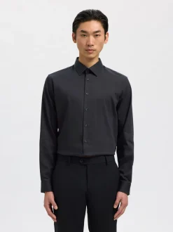 Clearance Selected Homme Slim-Performance Skjorte, , L Black