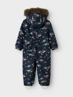 Outlet Name It Snow10 Flyverdragt, , 128 cm Dark Sapphire Dino Earth