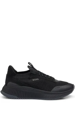 Hot Boss Black Sock Sneakers, , 45 Black