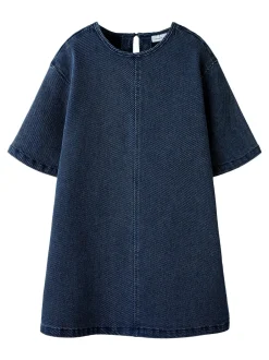 Clearance Name It Sof Denim Kjole, , 146 cm Dark Blue Denim