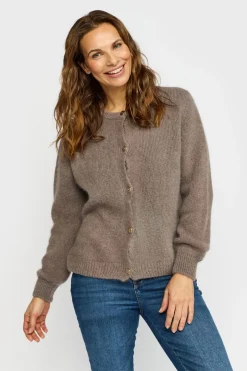 New 2-Biz Sofia Cardigan, , S/M Driftwood