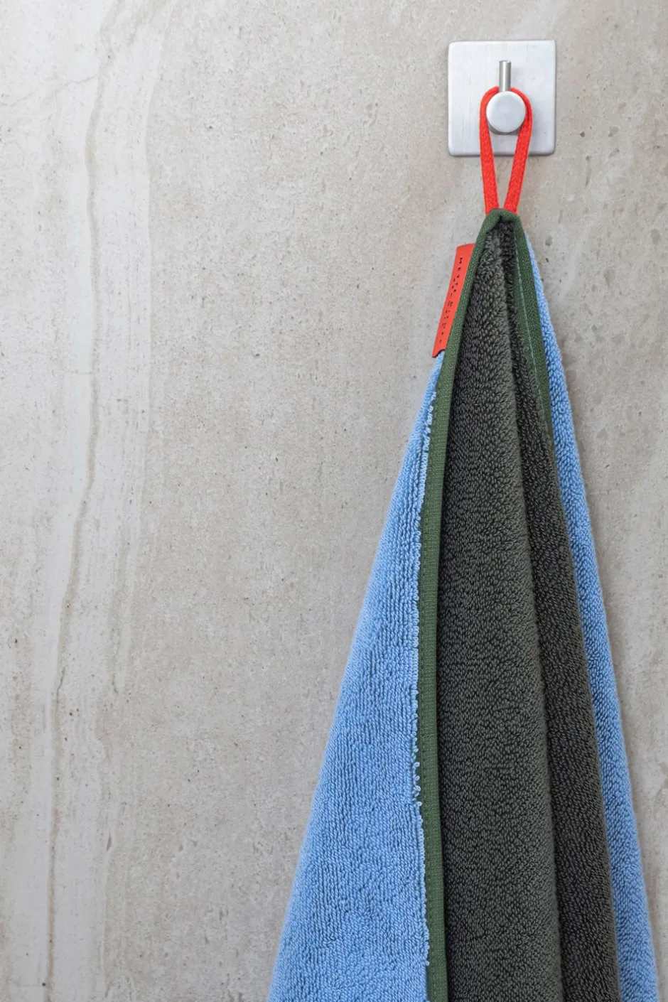 Online Mette Ditmer Soft Håndklæde, , 70x133 cm Dark Olive/Light Blue