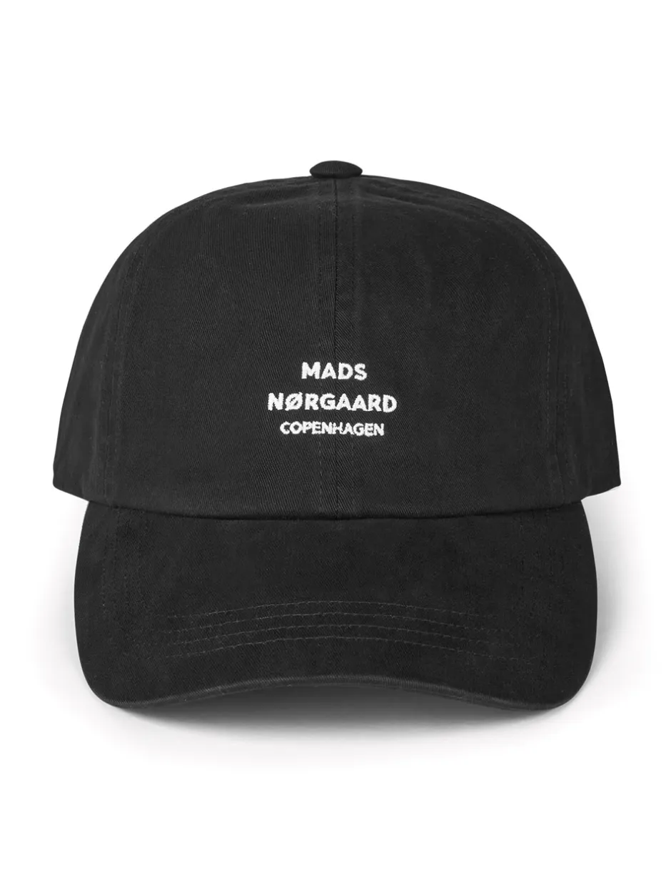 Discount Mads Nørgaard Soft Twill Cash Cap, Black