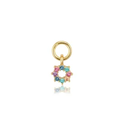 Hot Sif Jakobs Jewellery Sole Ørerings Vedhæng, Guld/Multi