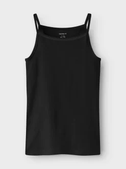 Discount Name It Solid Strap 4-pak Undertrøje, , 116 cm Black/White