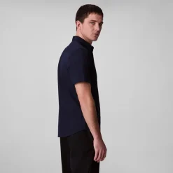 Calvin Klein Solid Strech Skjorte, , M Dark Sapphire
