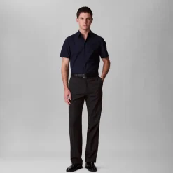 Calvin Klein Solid Strech Skjorte, , M Dark Sapphire