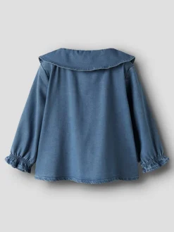 Best Name It Sophy Denim Skjorte, , 92 cm Medium Blue Denim