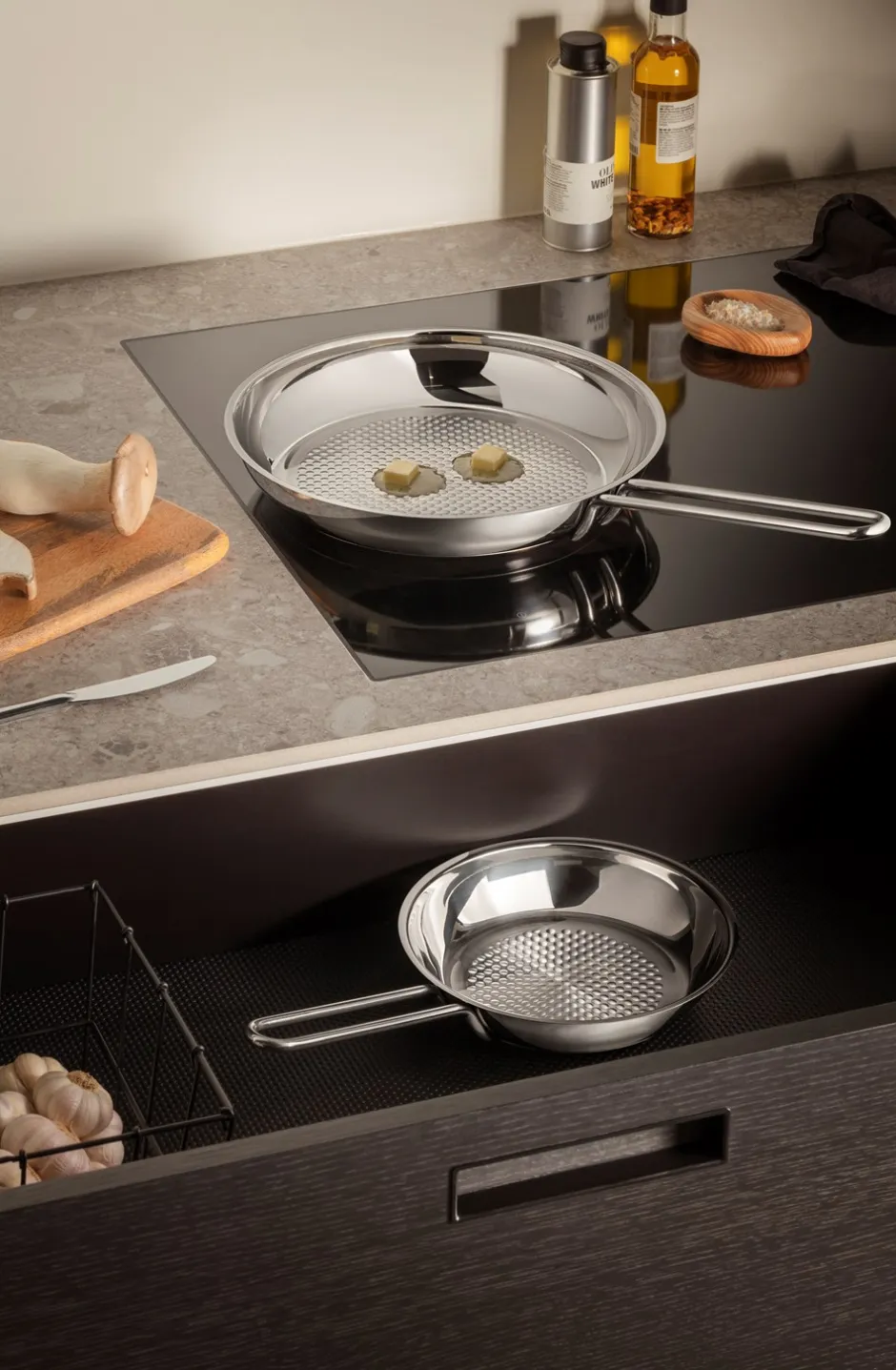 Eva Trio Stainless Steel Honeycomb Stegepande, Ø28 cm* Køkken|Gryder & Pander