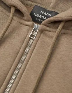 Mads Nørgaard Standard Luka Hoodie Zip Sweatshirt, , XXL Walnut