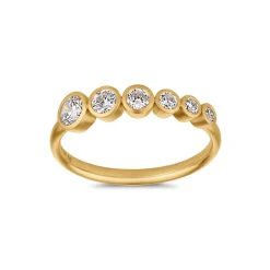 New byBiehl Stardust Flow Ring, , 54 Gold Plated