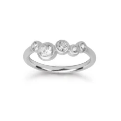 Hot byBiehl Stardust Ring, , 56 Rhodinated Silver