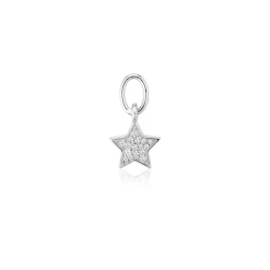 Online Sif Jakobs Jewellery Stella Ørerings Vedhæng, Sølv/Hvid