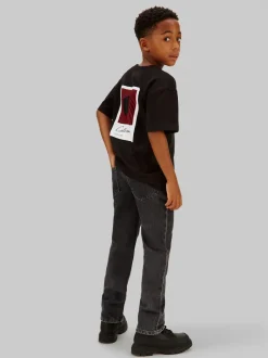 New Calvin Klein Straight Jeans, , 152 cm Optic Washed Black
