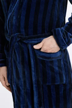 Bison Stribet Morgenkåbe, , XL* Nattøj