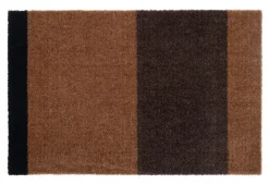 New Tica Copenhagen Stripe Horisontal Gulvtæppe, , 40x60 cm Cognac/Dark Brown/Black