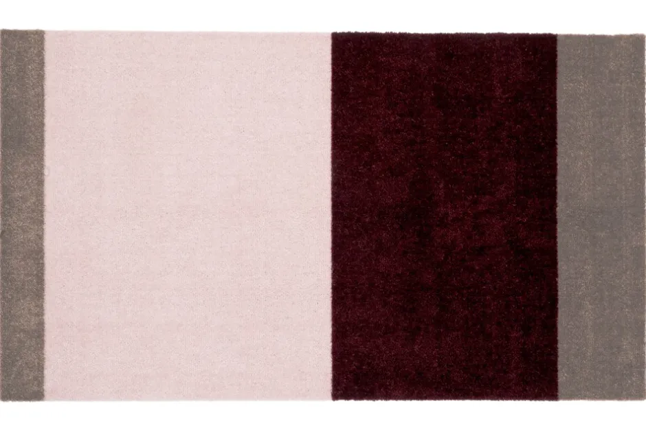 Discount Tica Copenhagen Stripe Horisontal Gulvtæppe, , 67x120 cm Bordeaux/Rose/Sand