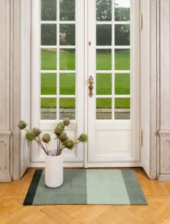 New Tica Copenhagen Stripe Horisontal Gulvtæppe, , 67x120 cm Grøn/Støvet/Mørk Grøn