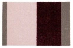 Clearance Tica Copenhagen Stripe Horisontal Gulvtæppe, , 40x60 cm Bordeaux/Rose/Sand