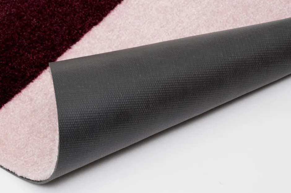 Clearance Tica Copenhagen Stripe Horisontal Gulvtæppe, , 40x60 cm Bordeaux/Rose/Sand
