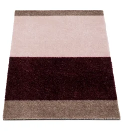 Clearance Tica Copenhagen Stripe Horisontal Gulvtæppe, , 40x60 cm Bordeaux/Rose/Sand