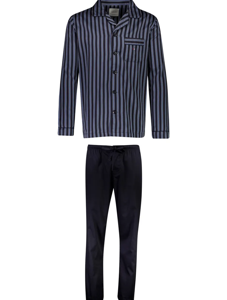 Bison Striped Satin Pyjamas, , XXL* Nattøj