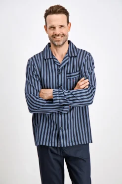 Bison Striped Satin Pyjamas, , XXL* Nattøj