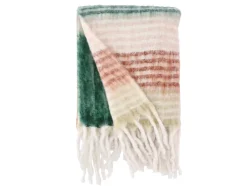 Villa Collection Styles Plaid, , 130x170 cm Sand/Abrikos/Rosa/Grøn