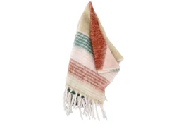 Villa Collection Styles Plaid, , 130x170 cm Sand/Abrikos/Rosa/Grøn