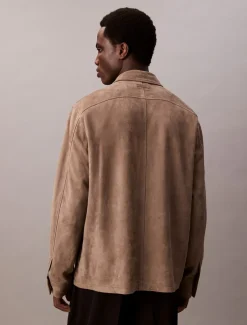 Calvin Klein Suede Overshirt, , L* Overshirts