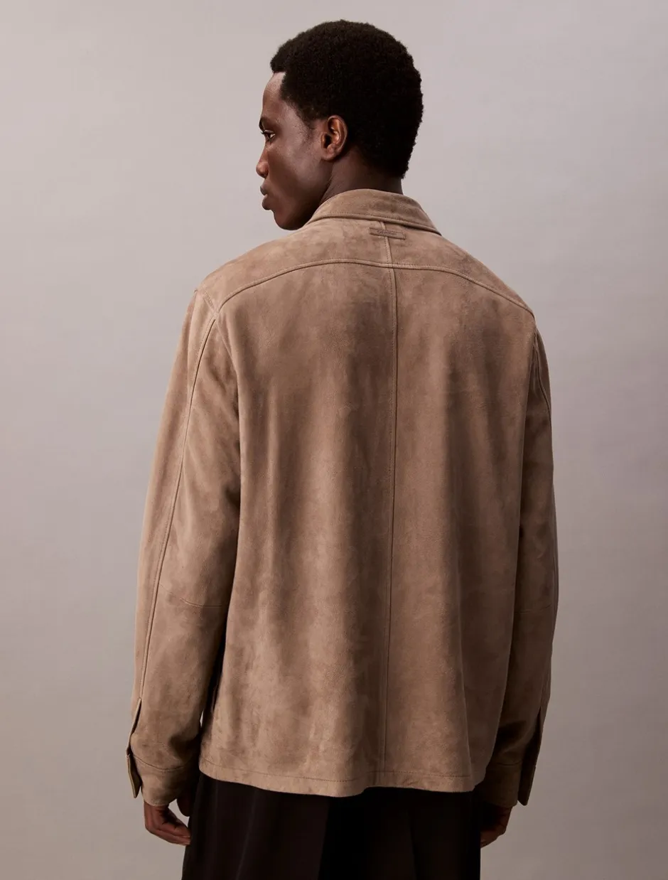 Calvin Klein Suede Overshirt, , L* Overshirts