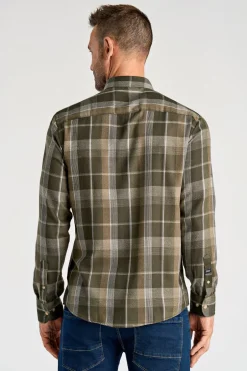 Outlet Bison Super Soft Check Skjorte, , XXL Army