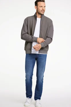 Bison Superflex Structure Sweat Cardigan, , 4XL* Cardigans