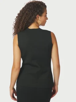 Best Neo Noir Sway Smooth Knit Vest, , 38 Black
