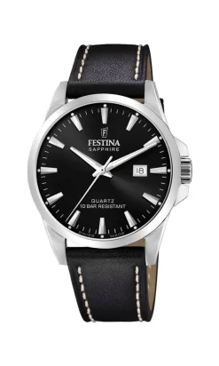 Hot Festina Swiss Made 20025 Herreur, , 41 mm Stål/Sort