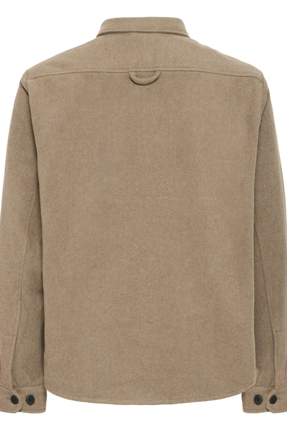 Clearance Solid Tam Overskjorte, , L Bungee Cord Melange