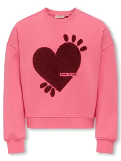 KIDS ONLY Tammie Life Print O-Neck Sweatshirt, , 158-164 cm*Børn Strik & Sweatshirts