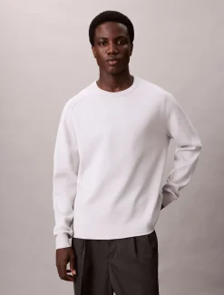 Calvin Klein Tech Knit Sweatshirt, , S Quiet Gray